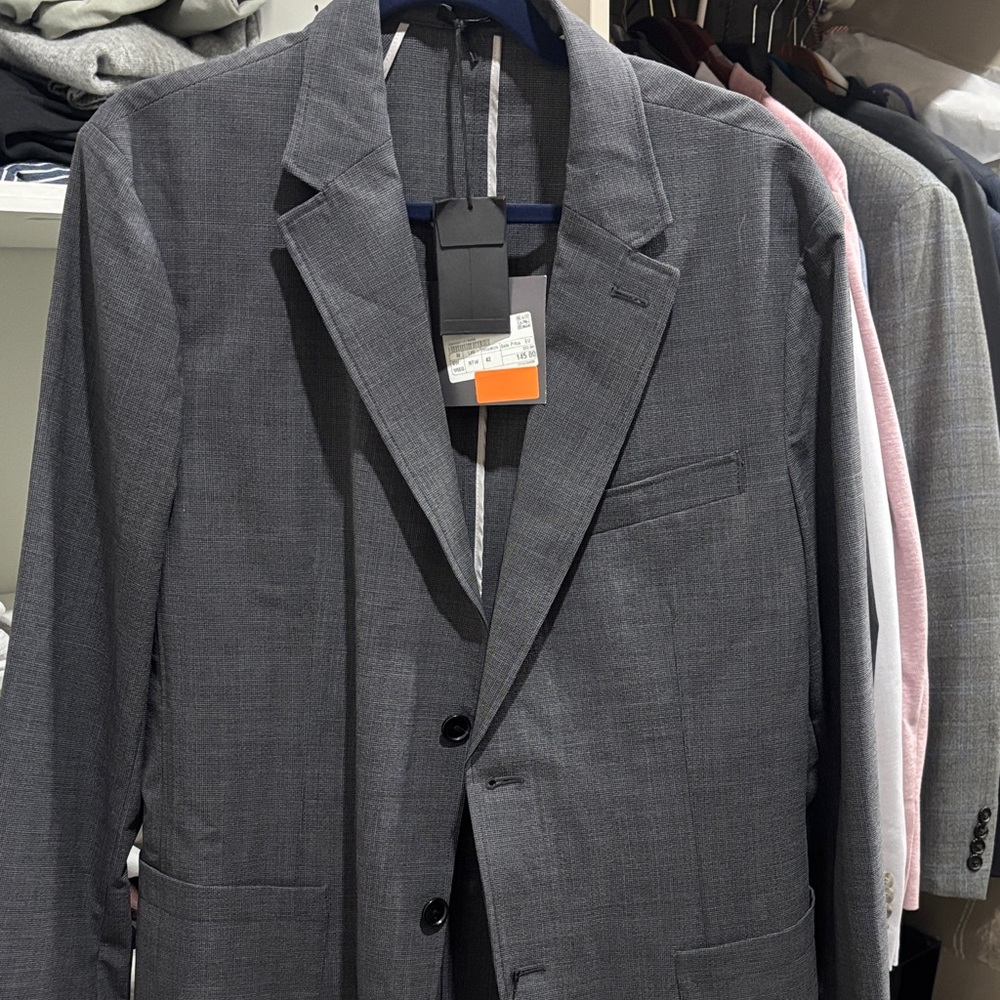 Men's Club Monaco Gray Two-Button Blazer